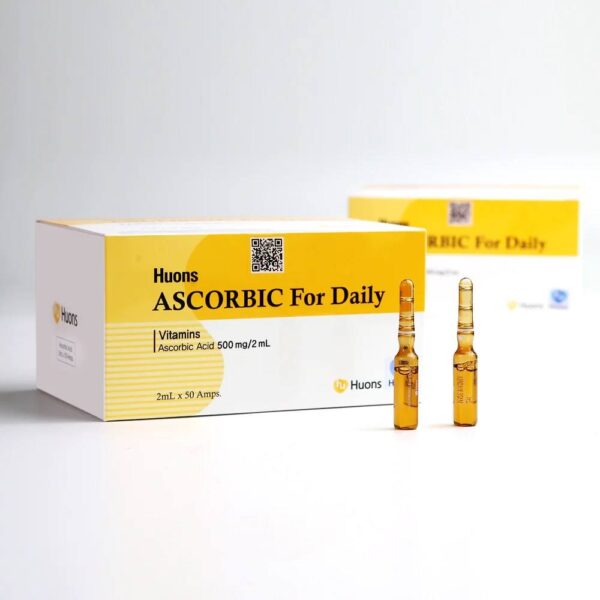 Витамин С Аскорбиновая кислота Корея Vitamin C Injection Ascorbic Acid 500 мг/2 мл для инъекций 50 ампул